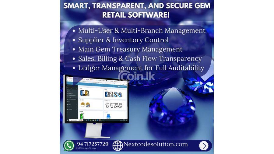 Smart  Transparent   Secure Gem Retail Software!