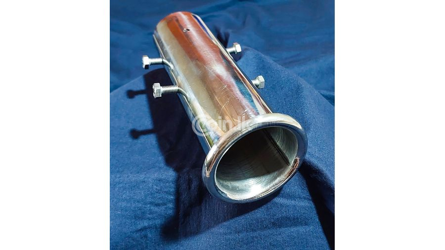 Pure White Iron universal car exhaust pipe muffler