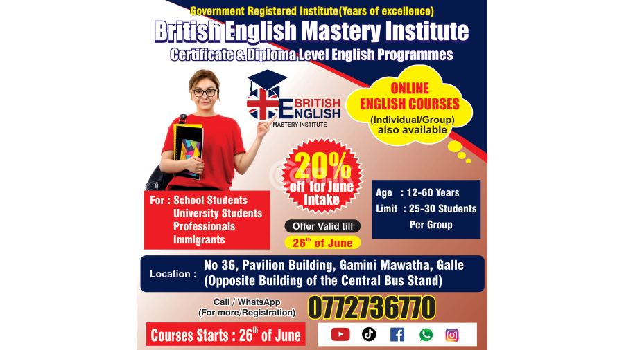 English Certificate Courses English Diploma Programs with Online English Classes in Sri Lanka