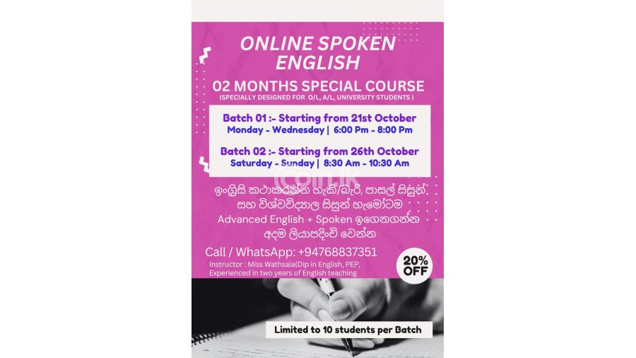 Online English Spoken 02Months Class 